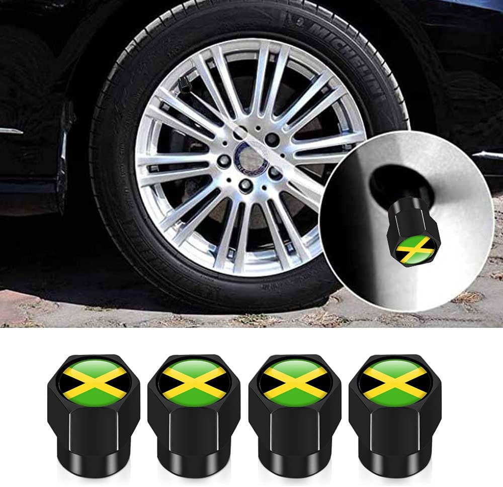 4Pcs Tire Valve Stem Caps Explosion Valve Cover Aluminum Alloy Compatible With Car Truck Suv Jamaica Car Accessories
