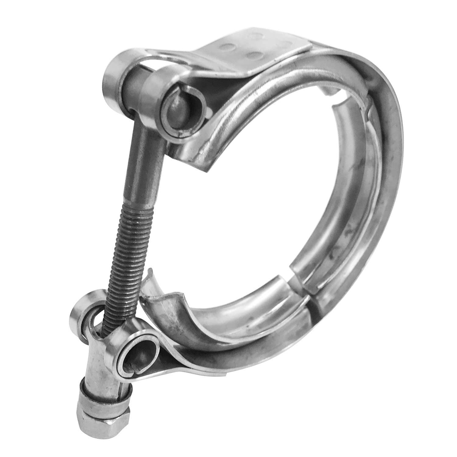 Akihisa 4.5 Inch 304 Stainless Steel V Band Clamp, For Turbo Exhaust Down Pipes Flange Kit, Racing Ford Pickup Truck Exchange Exhaust Accessories