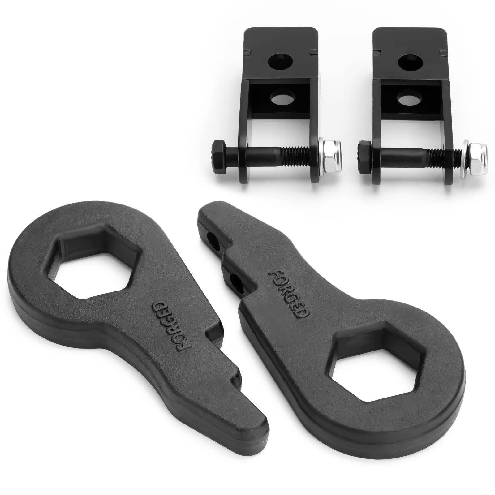 1-3'' Torsion Bar Keys with Shock Extenders Brackets for Chevy GM Silverado Sierra 1500 2000-2007 and More Truck, Dynofit 1-3 In