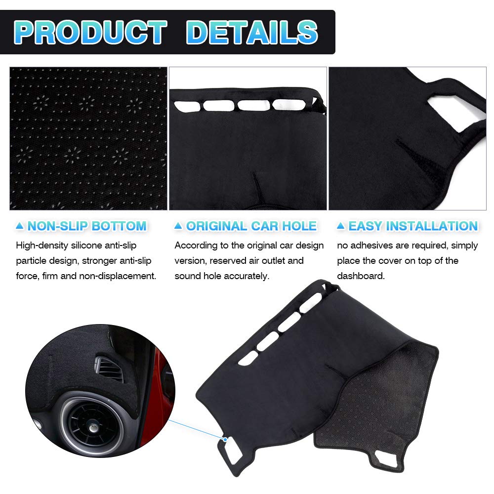 Autorder Custom Fit For Dashboard Mat Cover Kia Forte 2019 2020 2021 2022 2023 Accessories Dash Cover Nonslip Dashboard Mat Prot