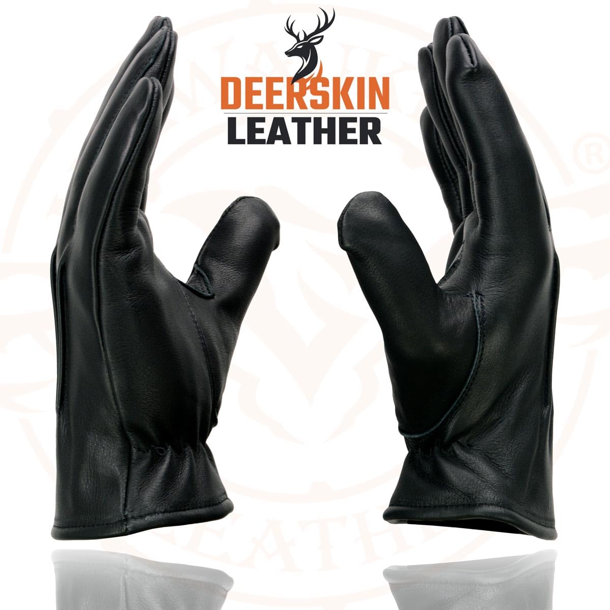 Milwaukee Leather Sh865 Men'S Black Thermal Lined Usa Deerskin Leather Motorcycle Winter Rider Gloves - Small