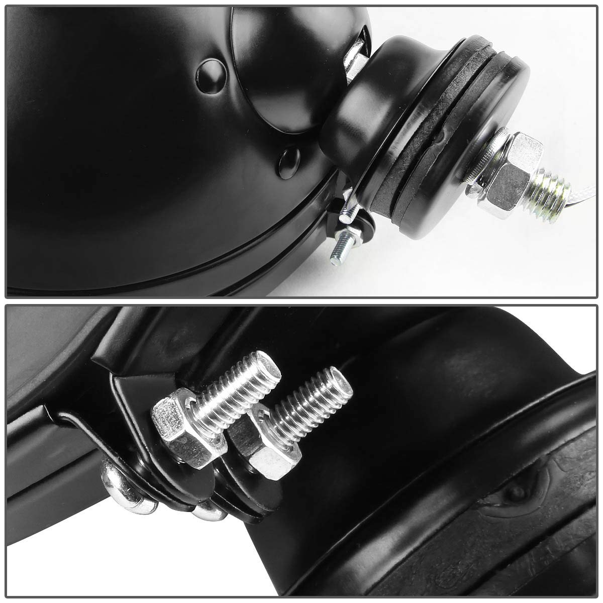 DNA MOTORING 6" Round Fog Lights with Switch - Chrome / Amber - Model FL-6-U+SW-AM-CH