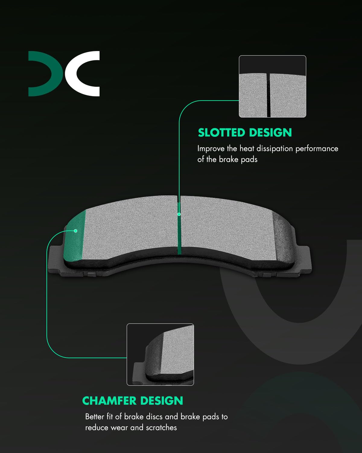 Scitoo D1414 D1012 Front Semi-Metal Rear Ceramic Brake Pads Sets Fit For Ford For F-150 2010-2011