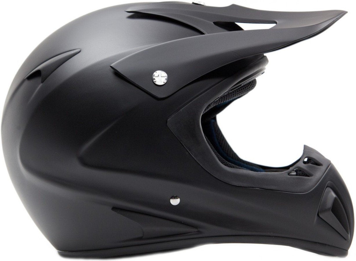 Typhoon Adult Atv Mx Helmet Goggles Gloves Gear Combo Matte Black ( Small )