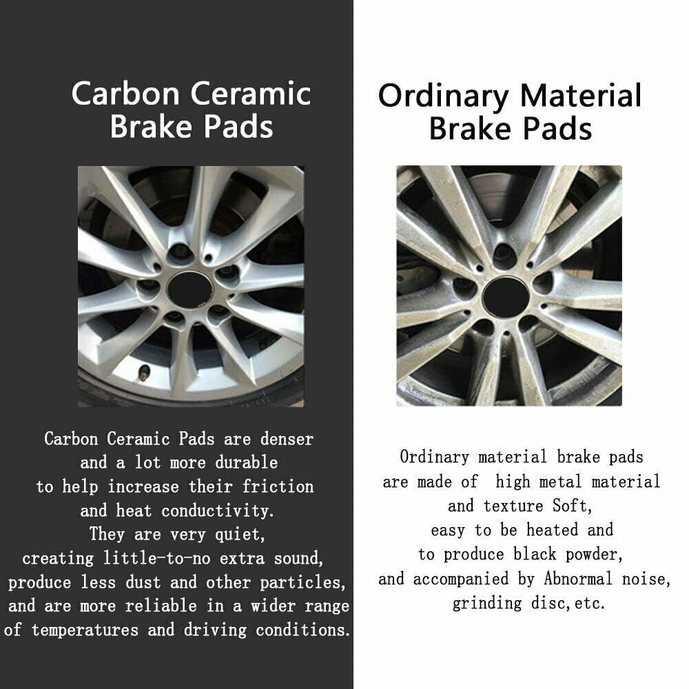 EXPPOWER Replacement for Front Carbon Fiber Ceramic Brake Pads For 2014-2019 Nissan Rogue 2 Row Seating Models