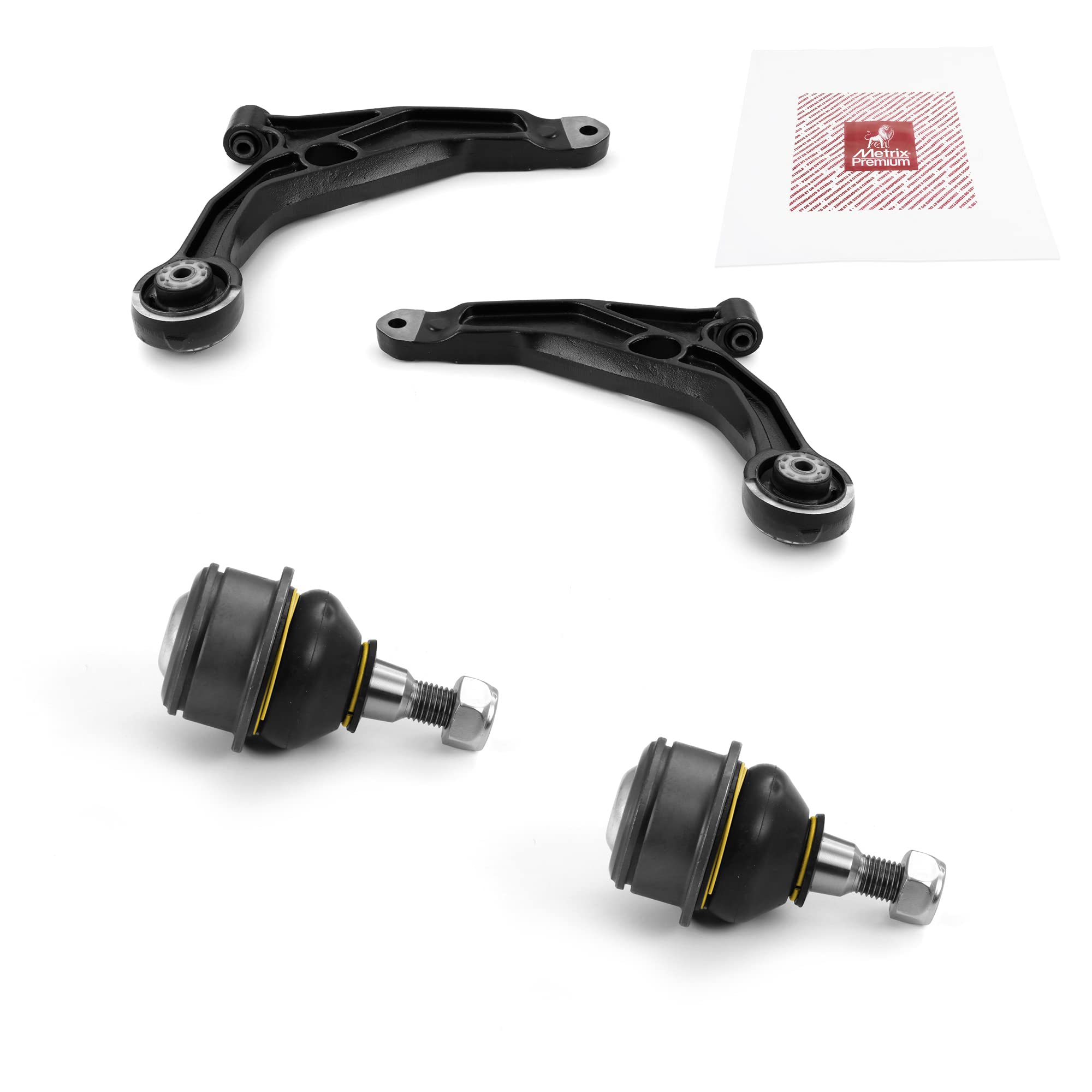 Metrix Premium Chassis Parts - 4 Pc Front Lower Control Arm & Ball Joint Kit Fits 11-14 Chrysler 200, 07-10 Sebring, 08-14 Dodge
