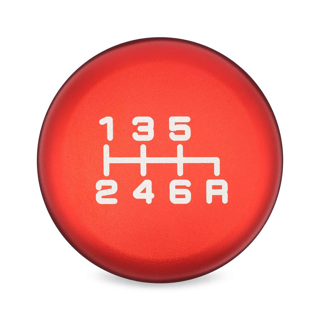 Acuity ESCO-T6 Shift Knob, M10x1.5, Aluminum, Satin Red Anodized Finish, Model ACU1886-T6B