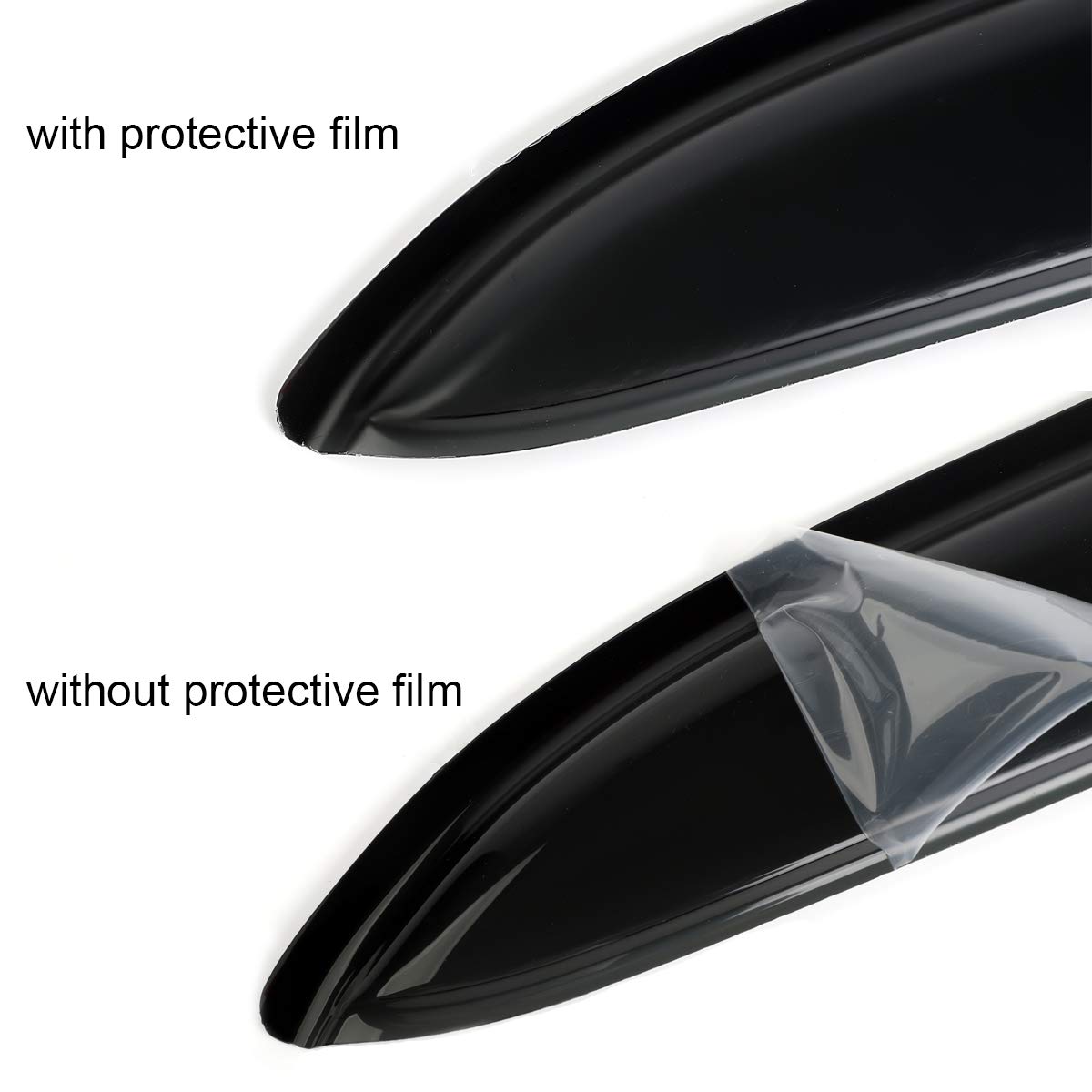 Deebior 94077 Side Window Wind Vent Deflector,4pcs Outside Mount Style Nice Sun Rain Guards Set,Window Visor fit for 2009-2014 N