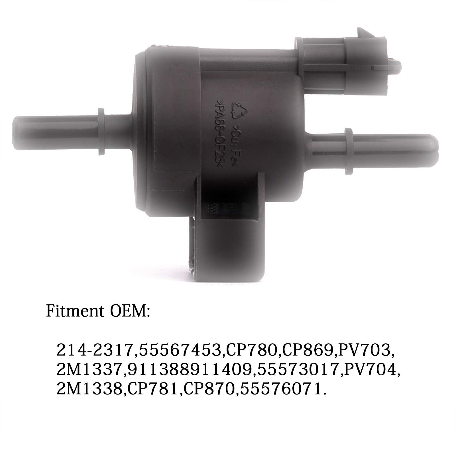 JCCGLOBAL Vapor Canister Purge Solenoid compatible with Buick Encore with 1.4L/1.6l/1.8l L4 Engine 2013-2018,Chevy Cruze Limited