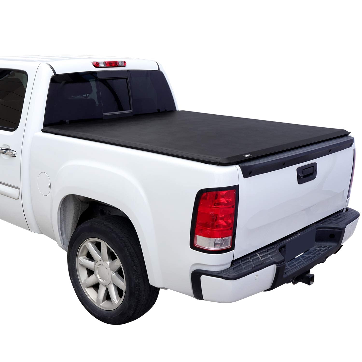 Amazon Basics Soft Roll-Up 6.5 Feet Truck Bed Tonneau Cover For 2014-2019 Chevy Silverado, Gmc Sierra 1500, 2015-2018 Silverado