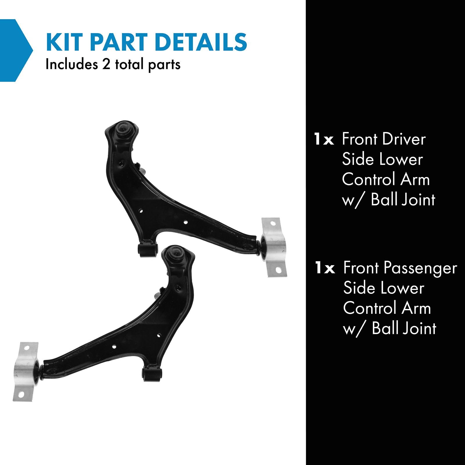 Trq Front Lower Control Arm With Ball Joint Set Compatible With 2000-2001 Infiniti I30 2002-2004 I35 1999-2003 Nissan Maxima
