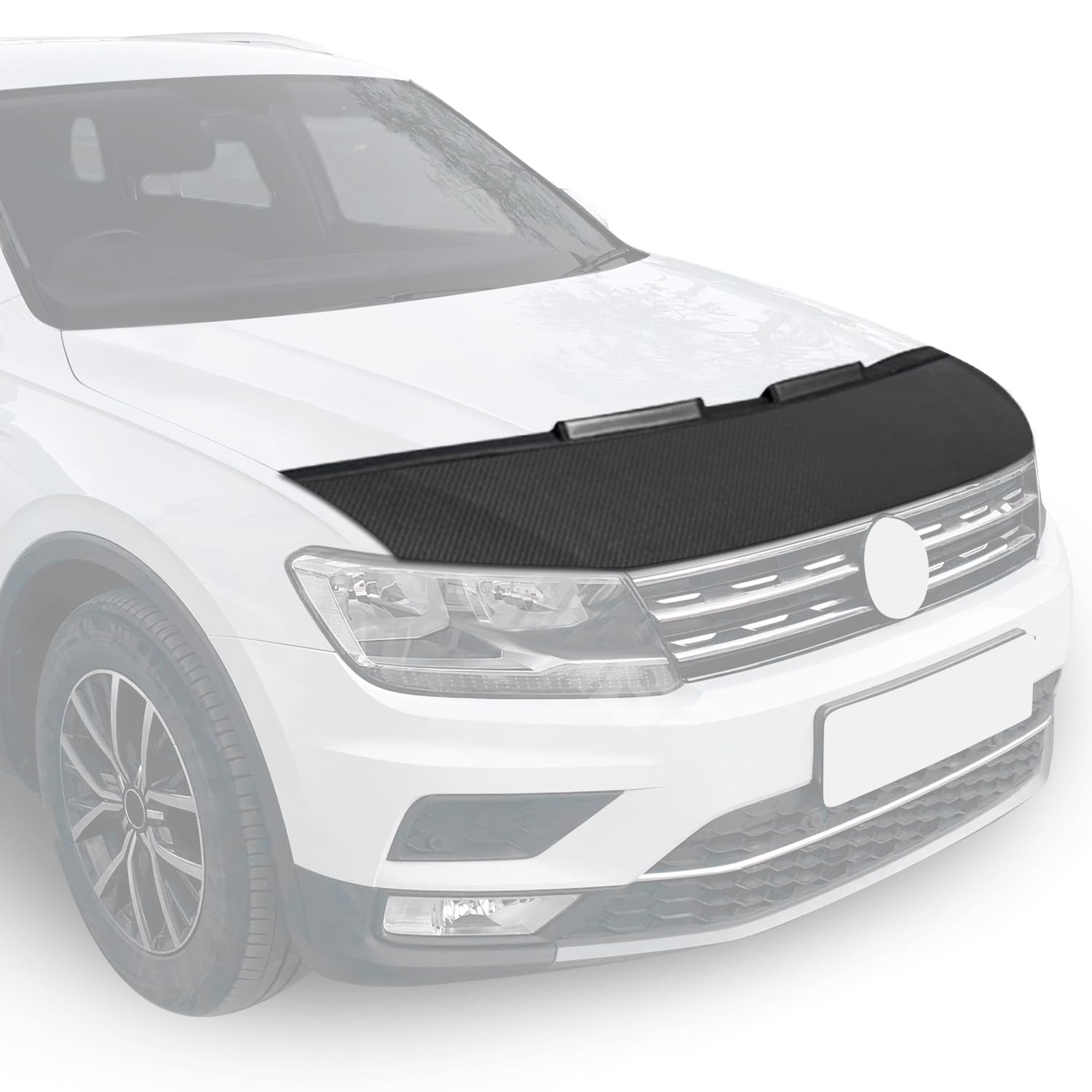 Omac Car Bonnet Mask Hood Bra For Volvo Xc90 2016-2024 Carbon Black 1 Pc