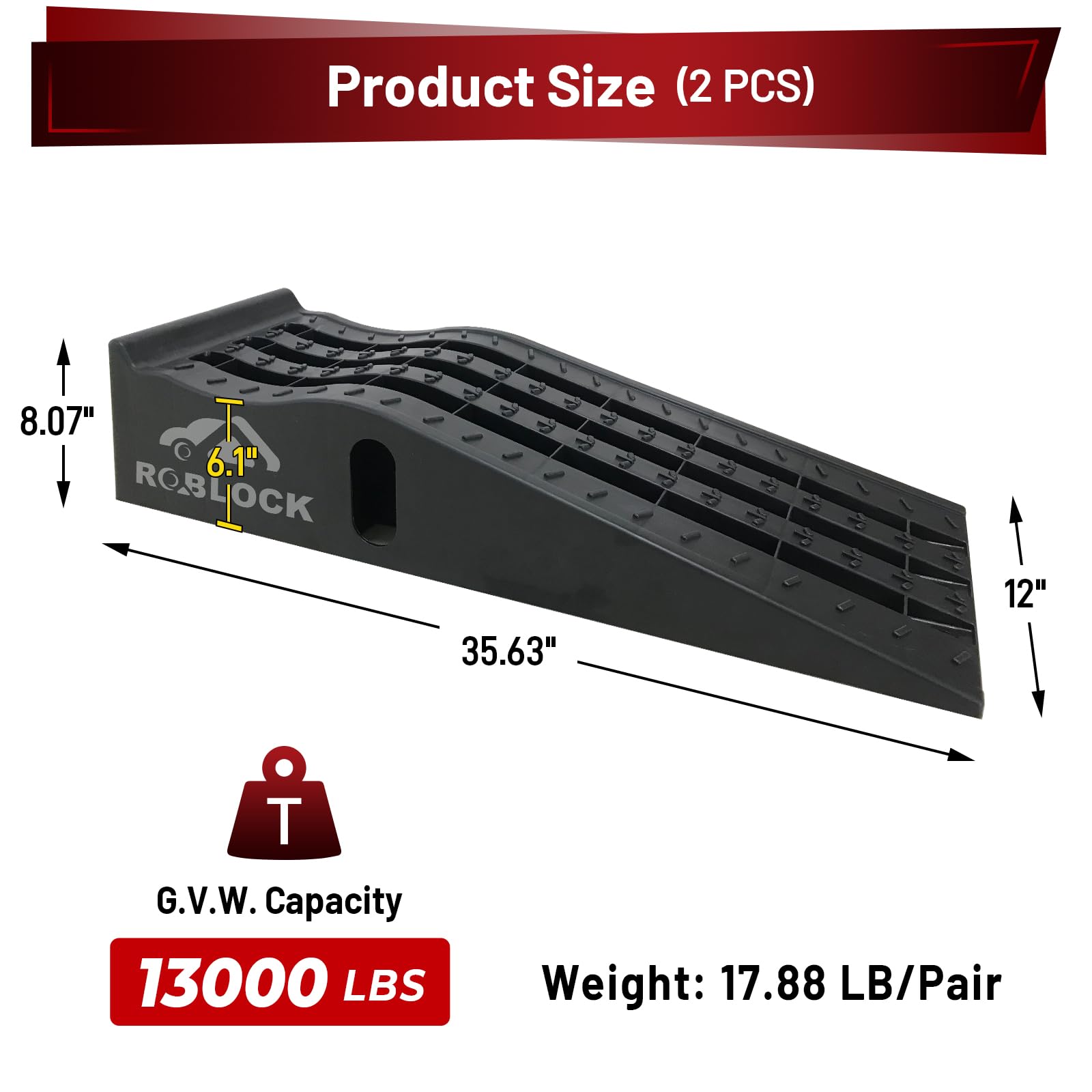 Roblock Heavy Duty Low Profile Car Ramps For Oil Changes, Portable Car Ramps For Low Cars High Lift And Jack Support, Vehicle Ra