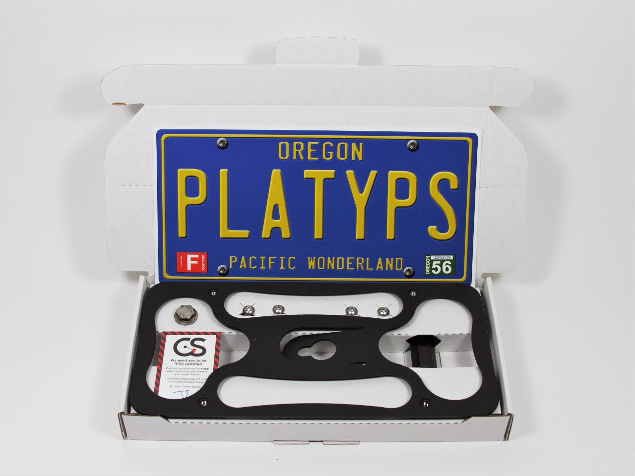 CravenSpeed Platypus License Plate Mount for Mazda MX-5 Miata (2009-2015) - Stainless Steel & Aluminum, Black, No Drilling, Easy Install