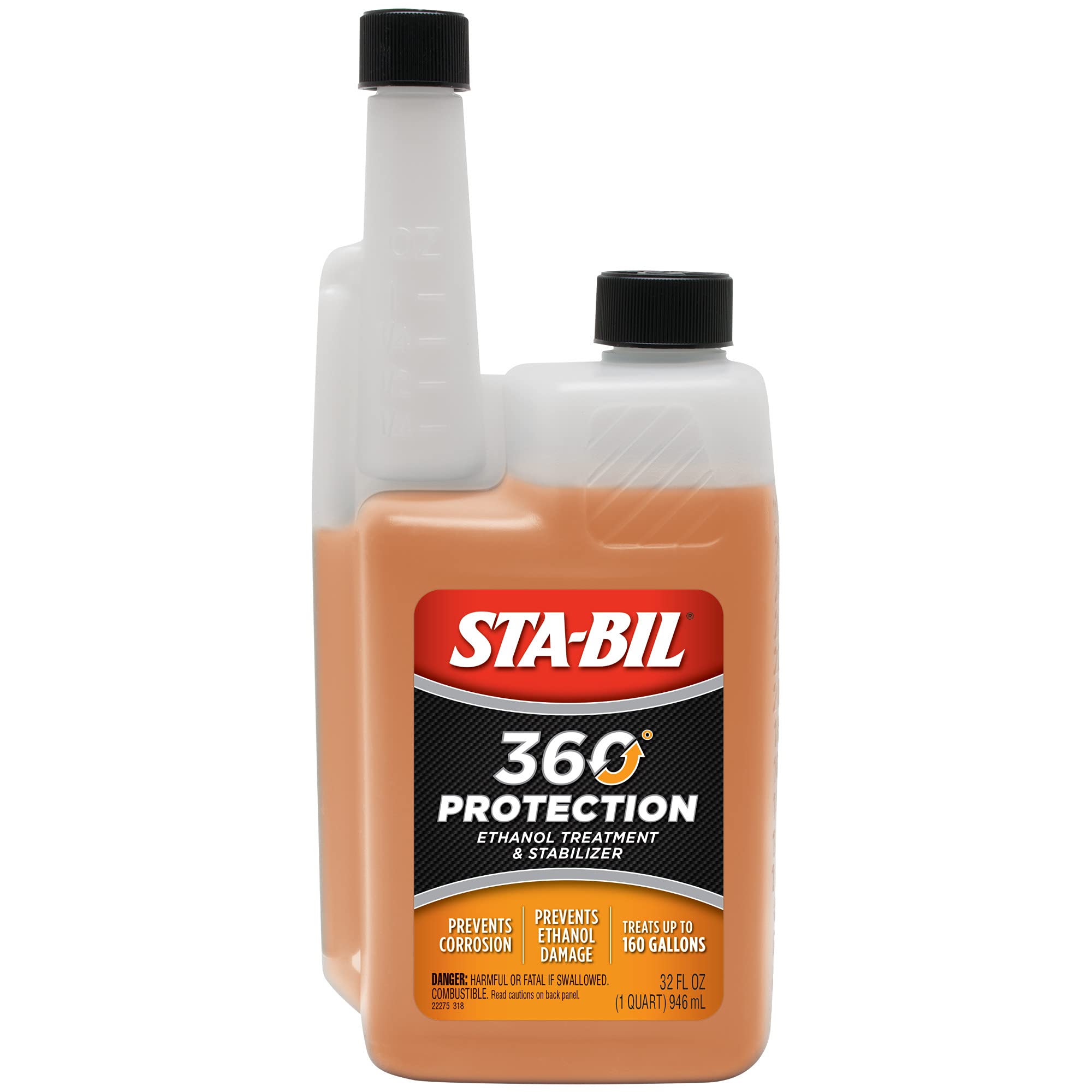 STABIL 360 Protection Ethanol Treatment & Fuel Stabilizer  Full Fuel System Cleaner  Fuel Injector Cleaner  Increases Fuel M