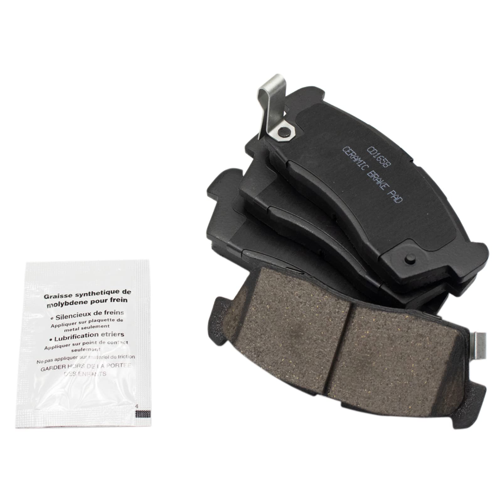 Trq Front Brake Pads Ceramic Compatible With 2012-2017 Mitsubishi I-Miev