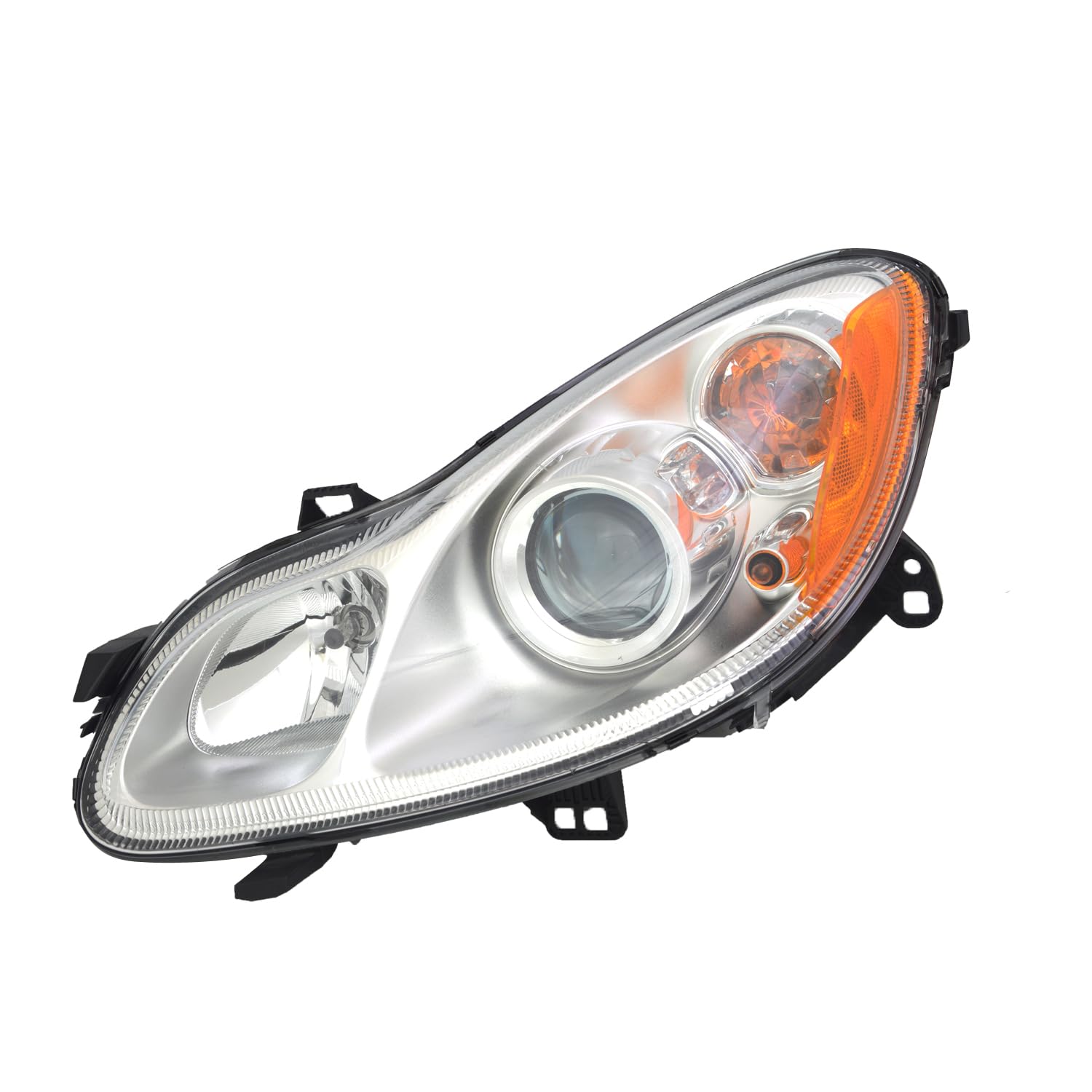 Alligator Auto Lights Replacement For Smart Fortwo 2010-2015 Convertible/Coupe Capa Certified, Halogen Headlight Assembly With Bulbs, Left/Driver Side, 4518202559 / Sm2502100 Dot Compliant