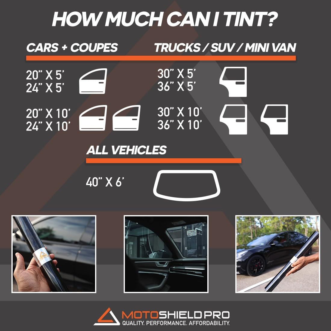 Motoshield Pro Diy Premium Nano Ceramic Tint (75% Vlt) 36” In X 10’ Ft Roll | Professional Window Film For Auto, Reduce Infrared Heat & Block Uv By 99%