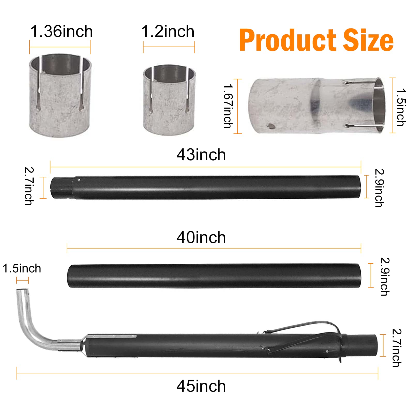 HRepair RV Generator Exhaust Extension Kit, Model 44461 - Efficient Venting System for RV Generators