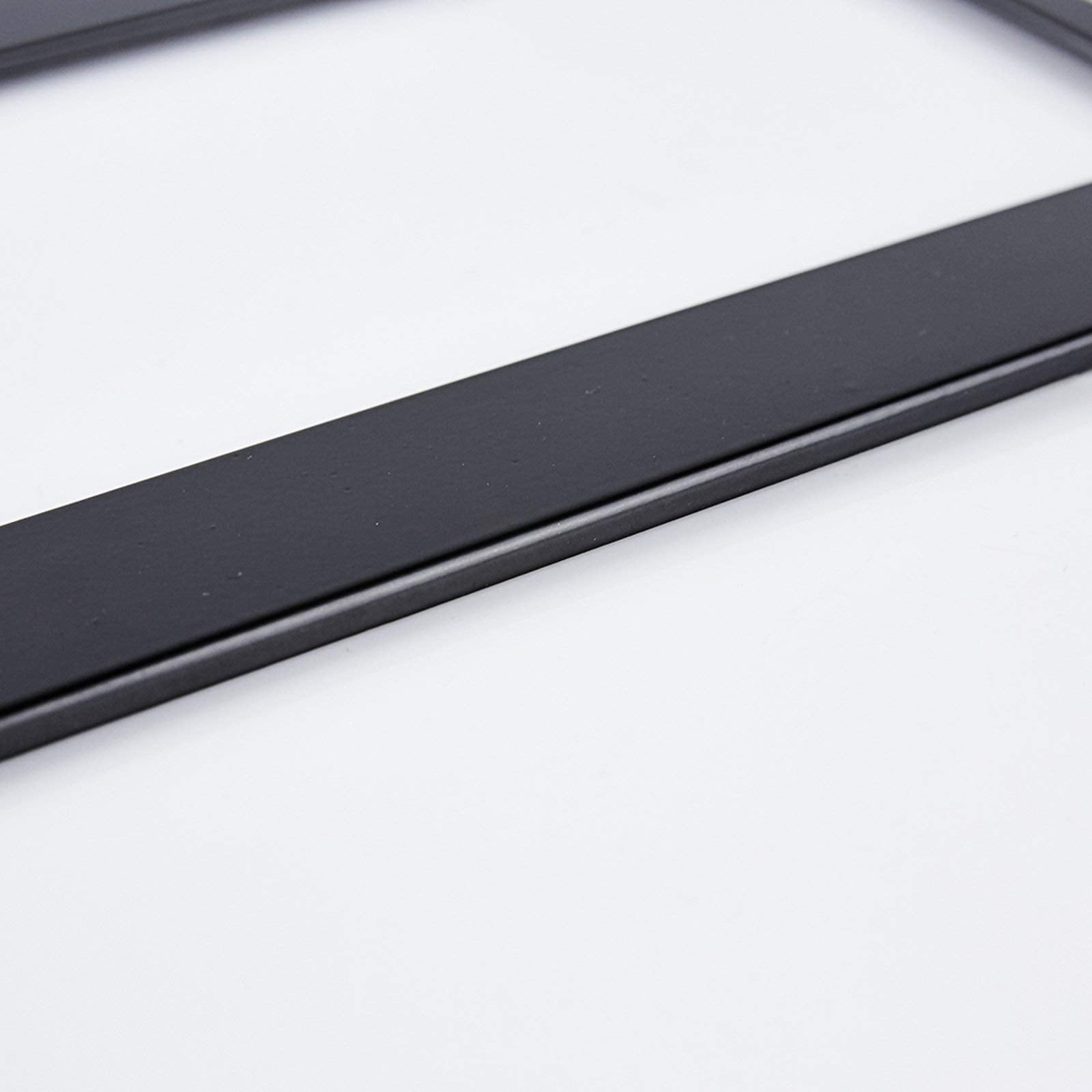FoDuoDuo Aluminum License Plate Frame - 12"x6", Black, Model frame-118, Durable Cover with 2 Holes