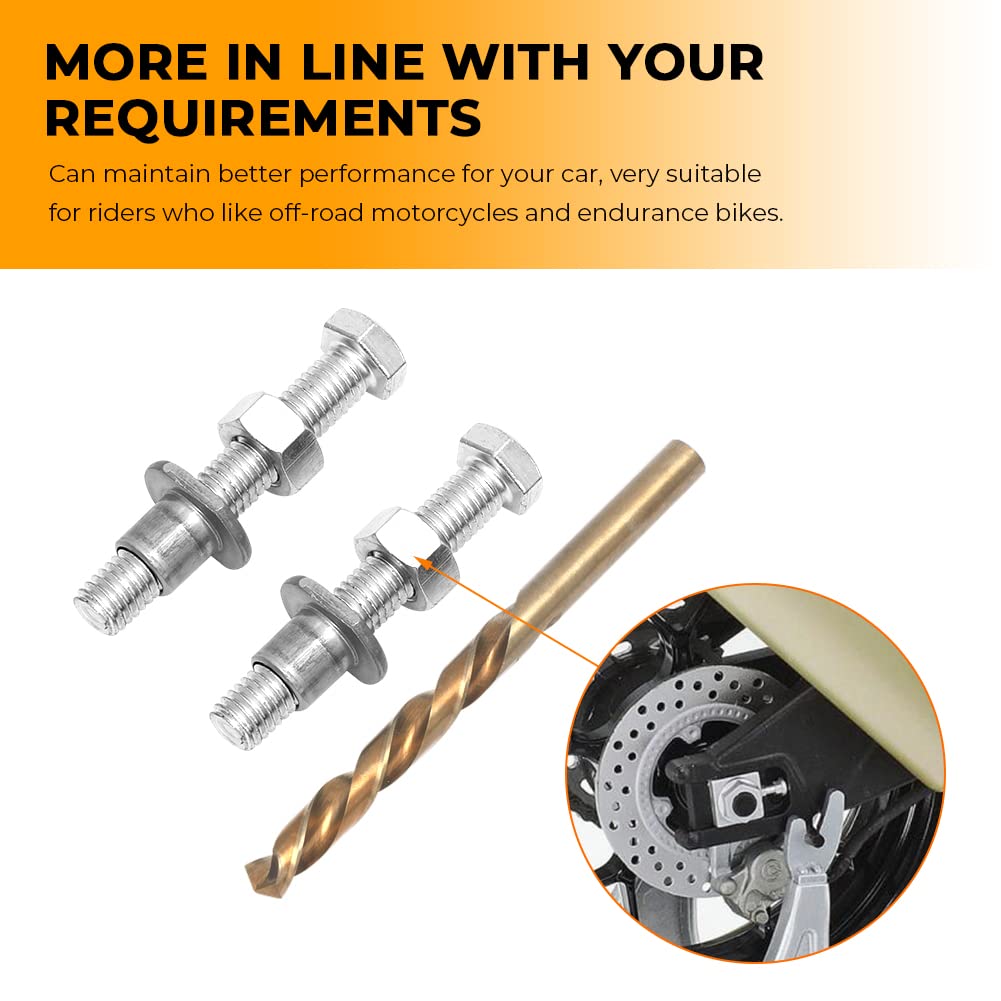 Alpha Rider Chain Adjuster Bolt Replacement Swing Arm Compatible with Honda CBR1000RR CRF250R/X CRF450R/450X 2004-2017 for Kawas