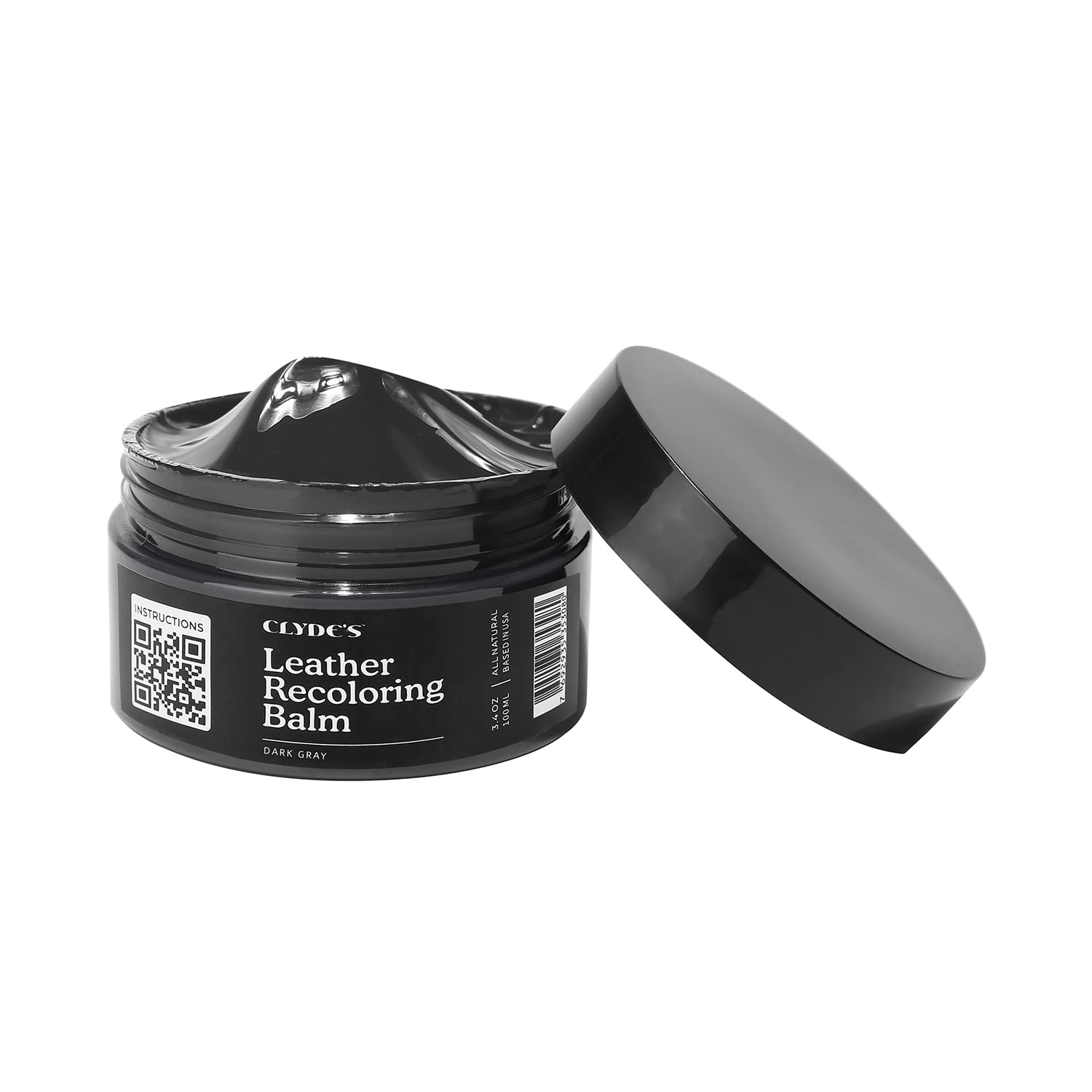 Clyde'S Recoloring Balm | Non-Toxic Material Dye & Restorer For Furniture, Car Seats, & More | 23 Colors (Dark Gray, 100Ml)