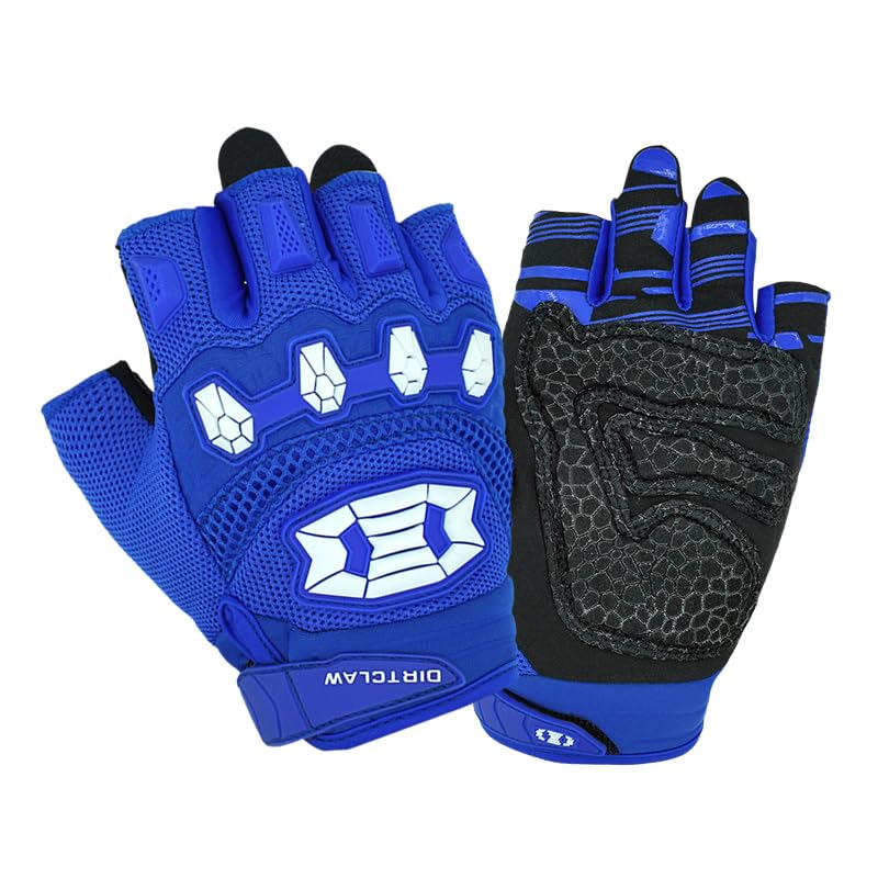 Seibertron Adult Dirtclaw Gloves - Versatile Gloves For Cycling, Atv, And Mountain Biking Blue Xxl