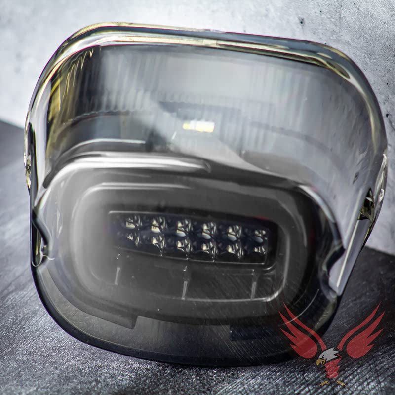 Eagle Lights HALOZ Layback LED Tail Light with Turn Signals for Harley Davidson - Smoked Finish