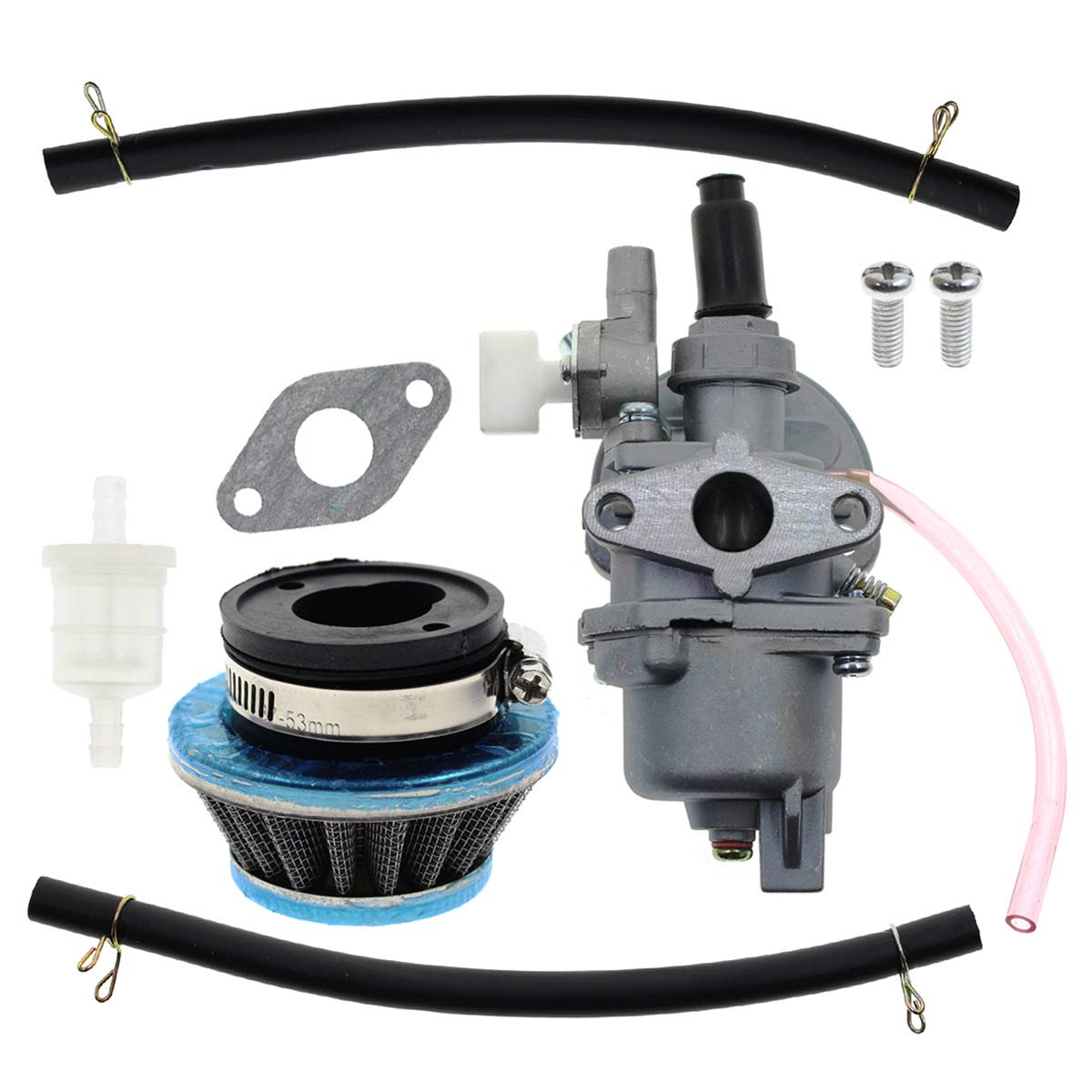 Autokay Carburetor For Coolster Qg50 Db49A 2 Stroke Pocket Bike Carb 49Cc Mta1 Mta2 Ca14