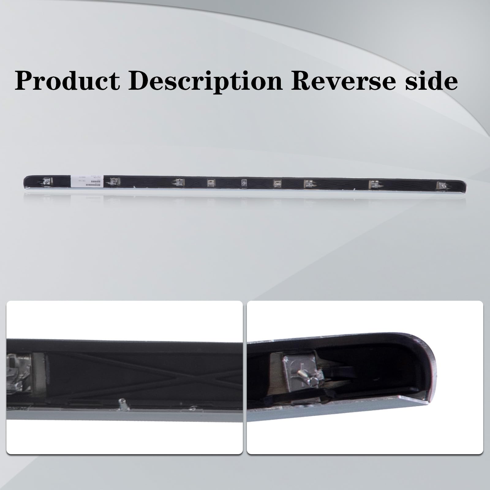 CarPartsDepot Hood Panel Molding Chrome Trim for 2006-2010 Ford Explorer, Unpainted, Durable Plastic