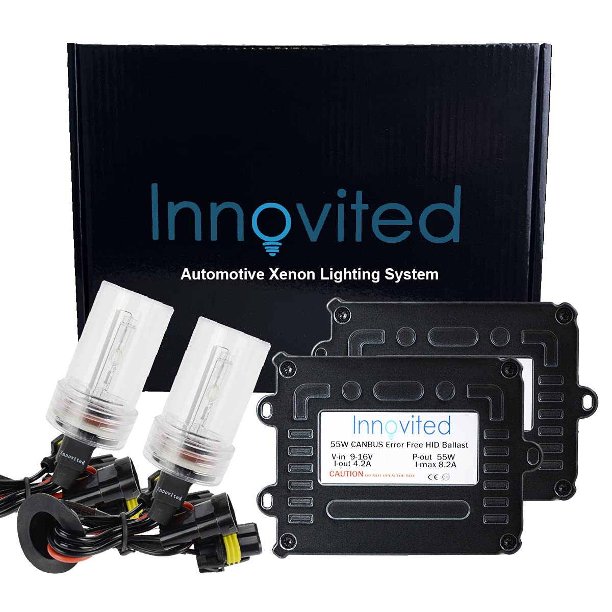 Innovited 9006 Purple Hid Xenon Bulb X 1 Pair Bundle With 2 X 55W Canbus Error Free Performance Digital Ballast