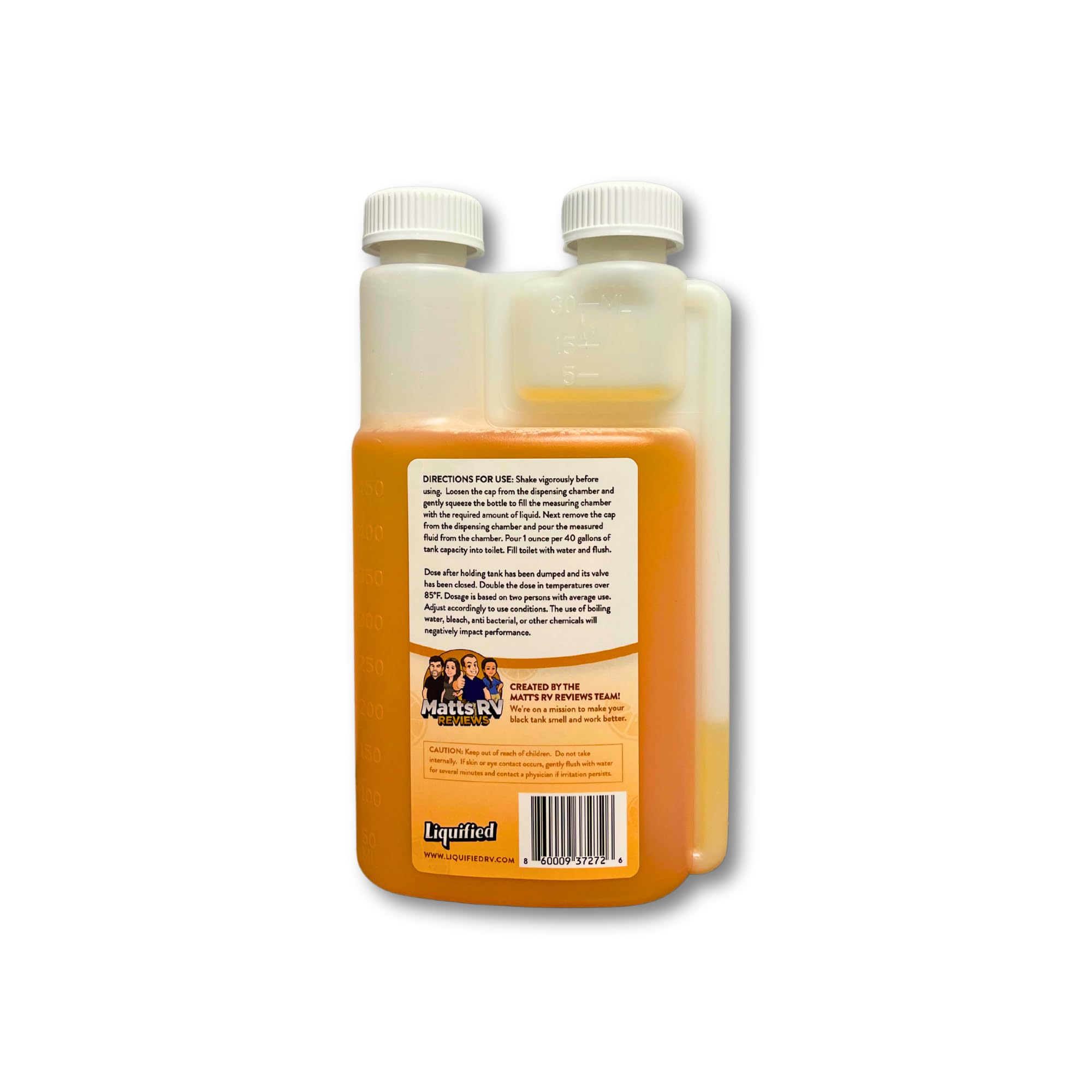 Liquified RV Toilet Treatment - Black Holding Tank Digester & Odor Eliminator - Orange Scent, 32oz, 3 Pack, Model RVTTL02A3