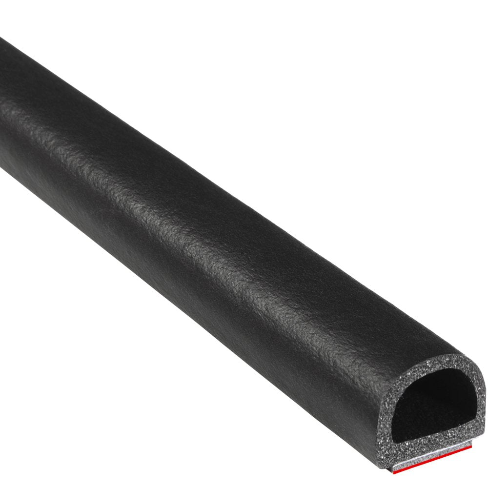Trim-Lok D-Shaped Rubber Seal - .562    Height.75    Width, 25 Length - Epdm Foam Seal With Bt (3M) High Strength Bonded Tape Sy