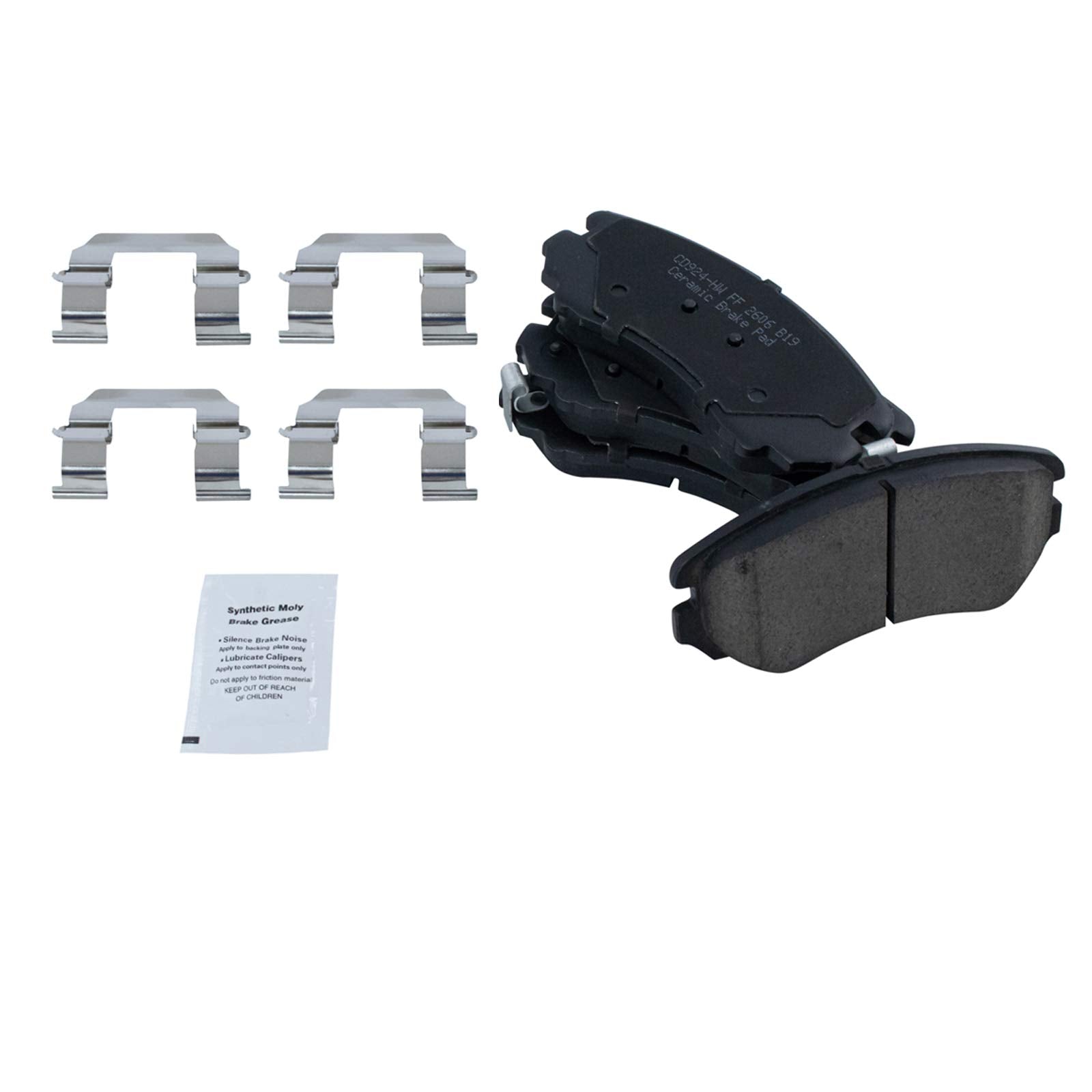 Trq Front And Rear Brake Pad & Rotor Kit Brake Pads Brake Rotor Ceramic Compatible With 2012-2013 Kia Soul