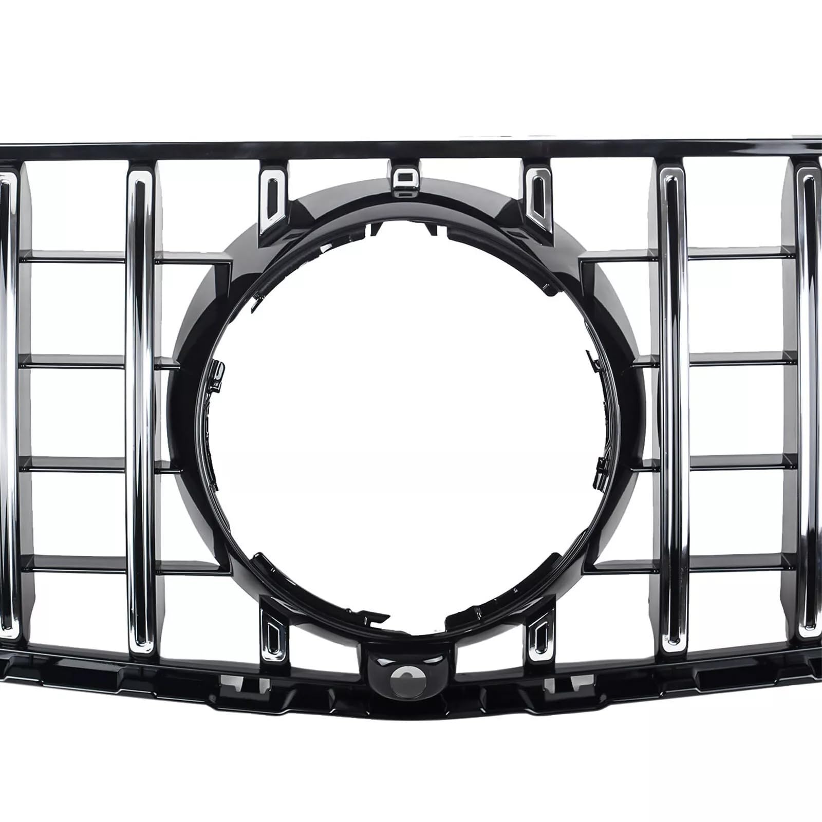 Aresparts Front Bumper Grille for 2016-2019 Mercedes-Benz GLC-Class, Gloss Black GT Style with Chrome Trim, Fits GLC 250 300 350e 43