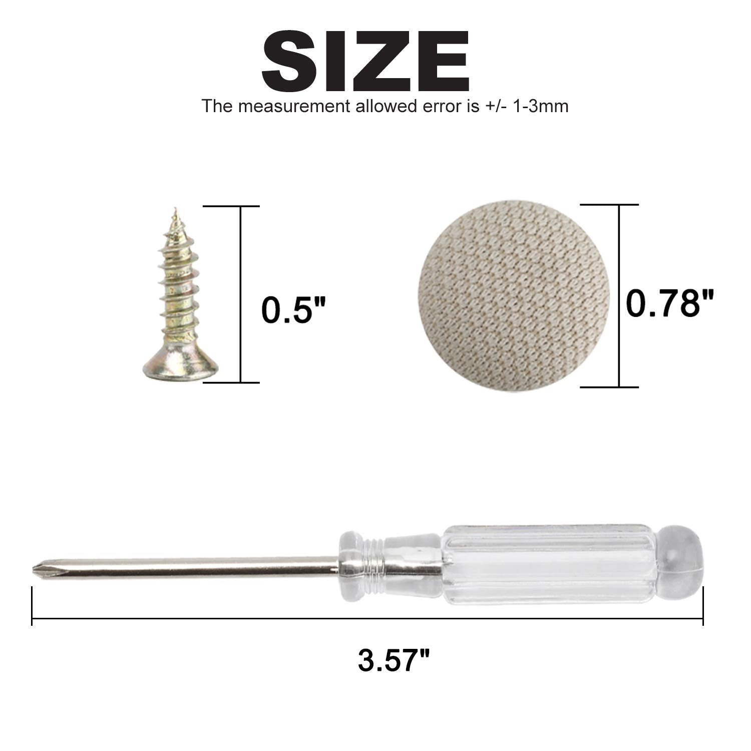 Highfree Car Roof Repair Rivets Headliner Repair Button 60 Pcs Auto Roof Snap Rivets Retainer For Interior Ceiling Cloth Fixing Repair Buckle With Installation Tool (Beige Flannelette)