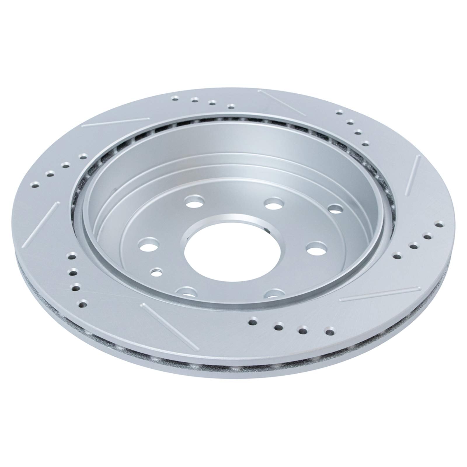 Trq Rear Performance Brake Rotor Drilled Slotted Pair Set For 2007-2016 Gmc Acadia / 2008-2017 Buick Enclave / 2007-2010 Saturn