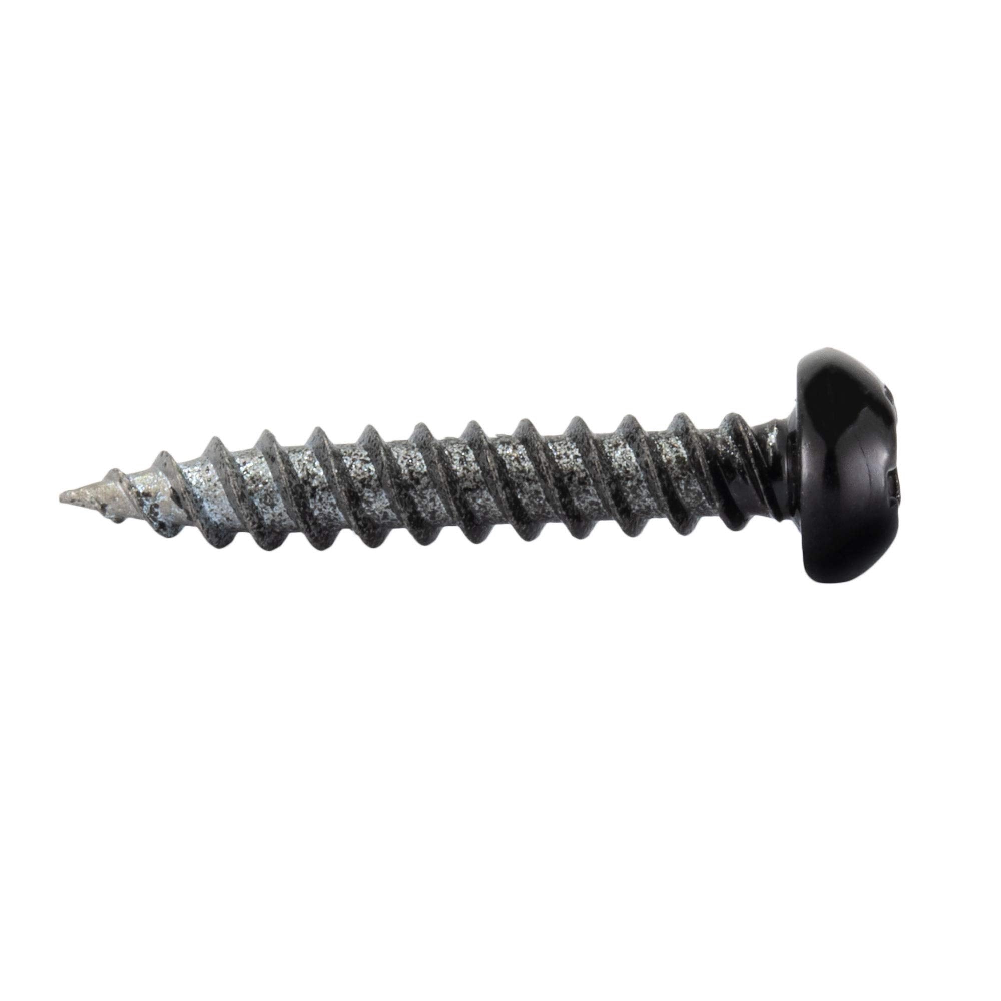 Recpro 8X1 Pan Head Metal Rv Screws | Polar Black | Multi-Pack | Rv Interior Screws | Factory Finished Look | (100)