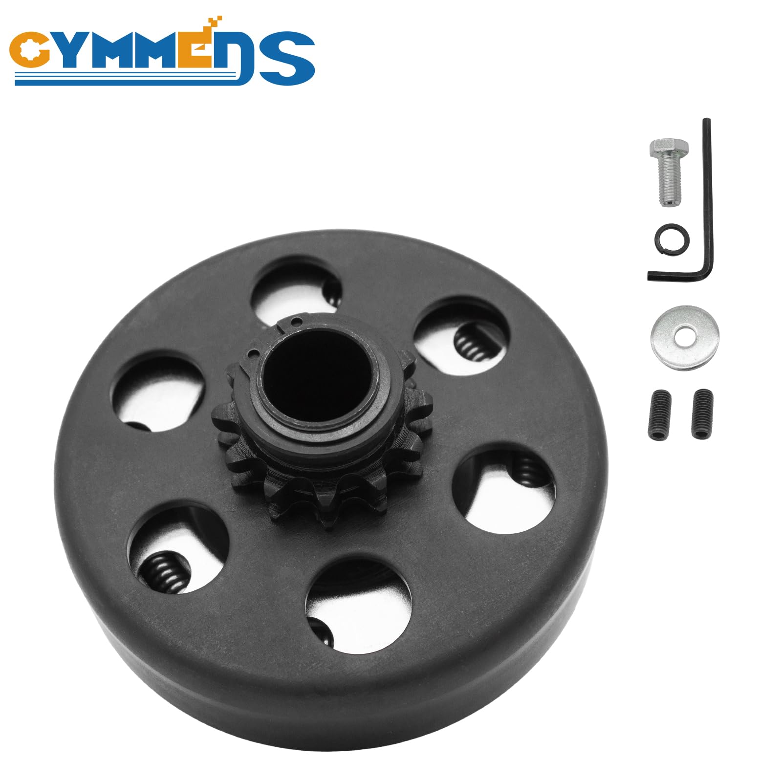 GYMMEDS Centrifugal Clutch 3/4" Bore 12 Tooth for #35 Chain - Steel, Fits 212cc Predator, Honda GC/GX, Includes Bolt & Washer Kit