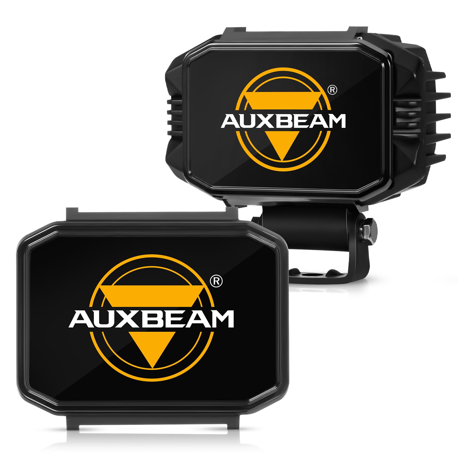 Auxebam 4 Inch Black Offroad Light Covers, 2Pcs Led Cube Pod Cover Waterproof Polycarbonate Protective Lens For Led Cube Lights