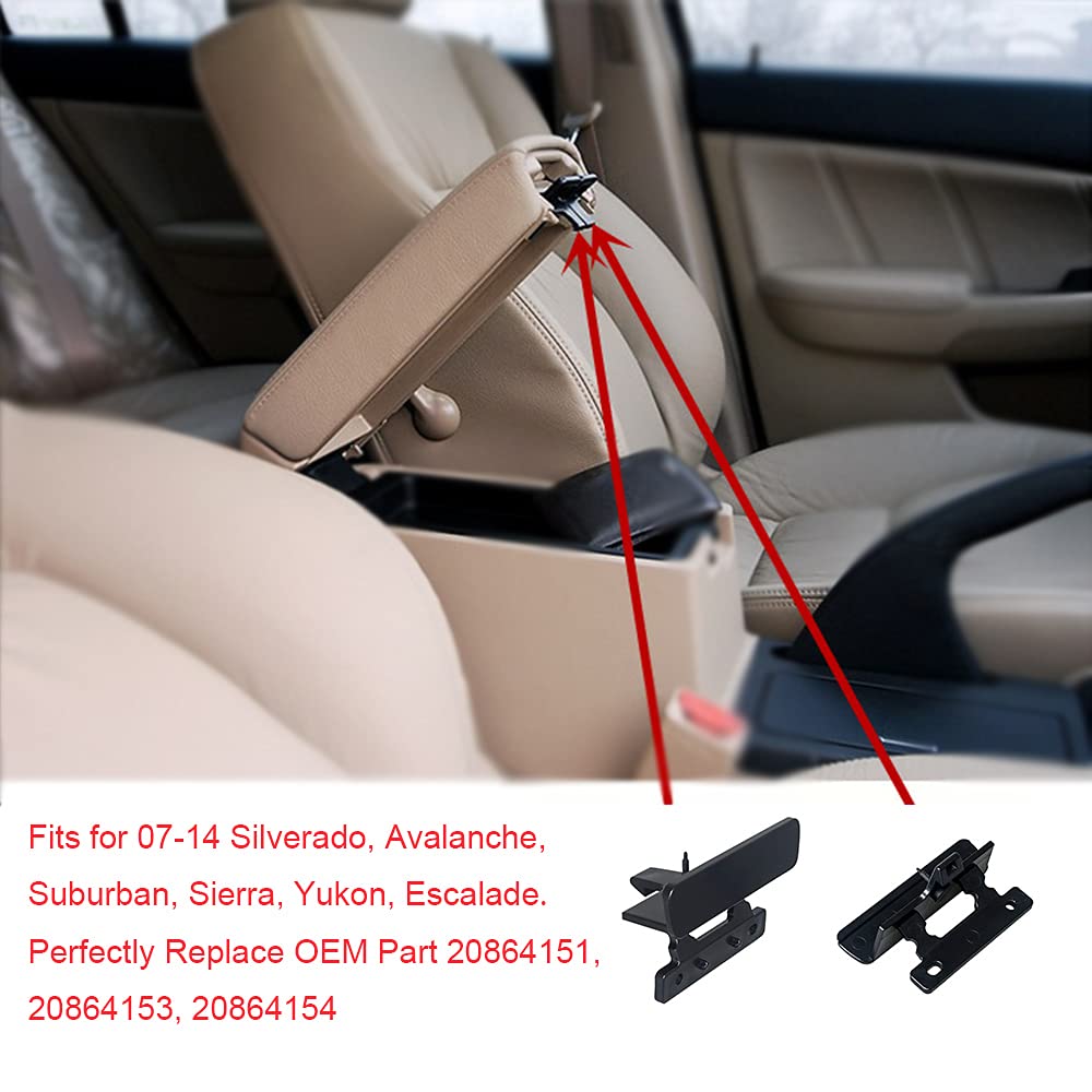 POWERWORKS Pack of 2 Lid Latch for Center Console Armrest Fits for 07-14 Silverado, Avalanche, Suburban, Sierra, Yukon, Escalade