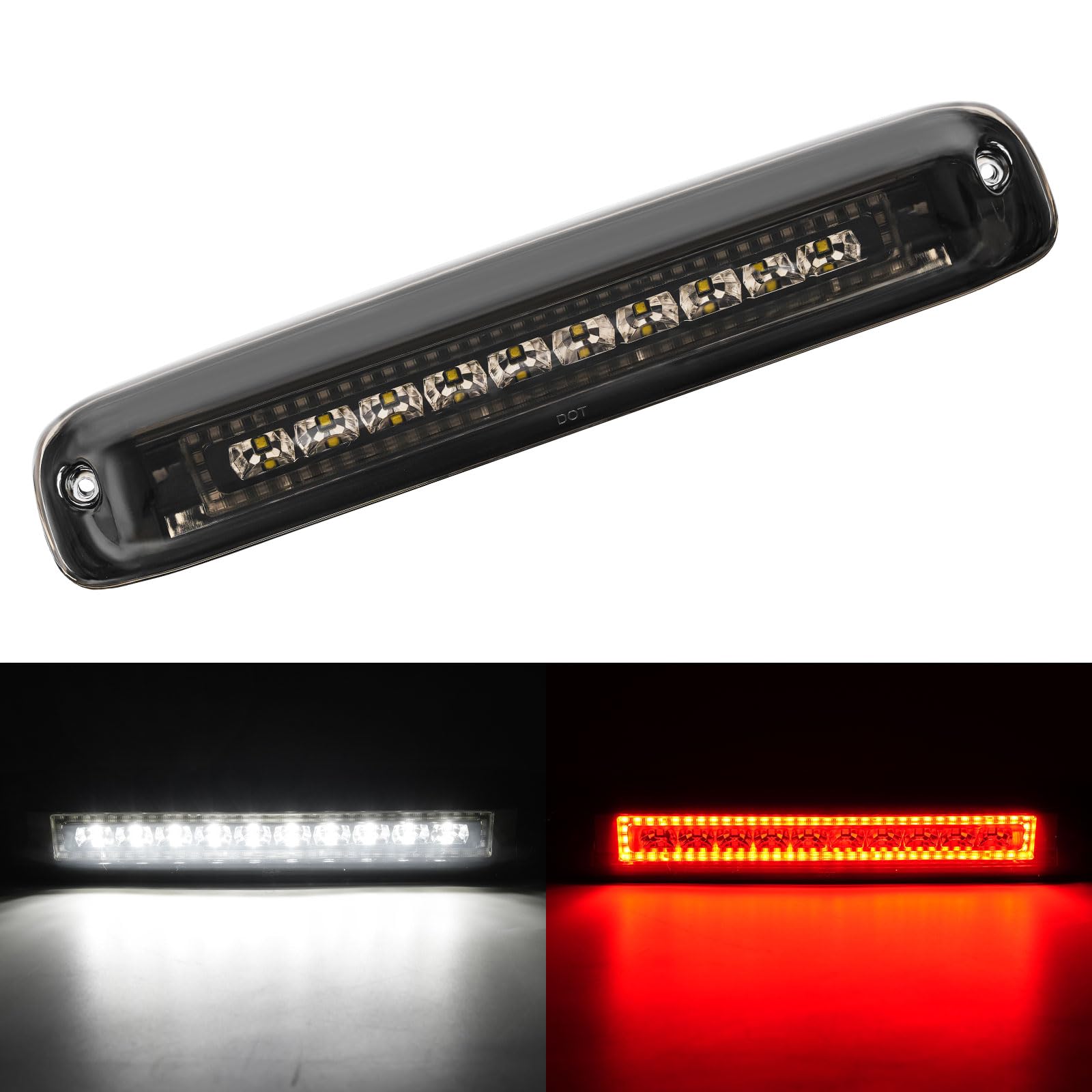 Bordan Third Brake Light Led Fit For 1999-2007 Chevy Silverado Gmc Sierra 1500 2500 3500 Hd Classic, Red Cargo Lamp Rear 3Rd Bra