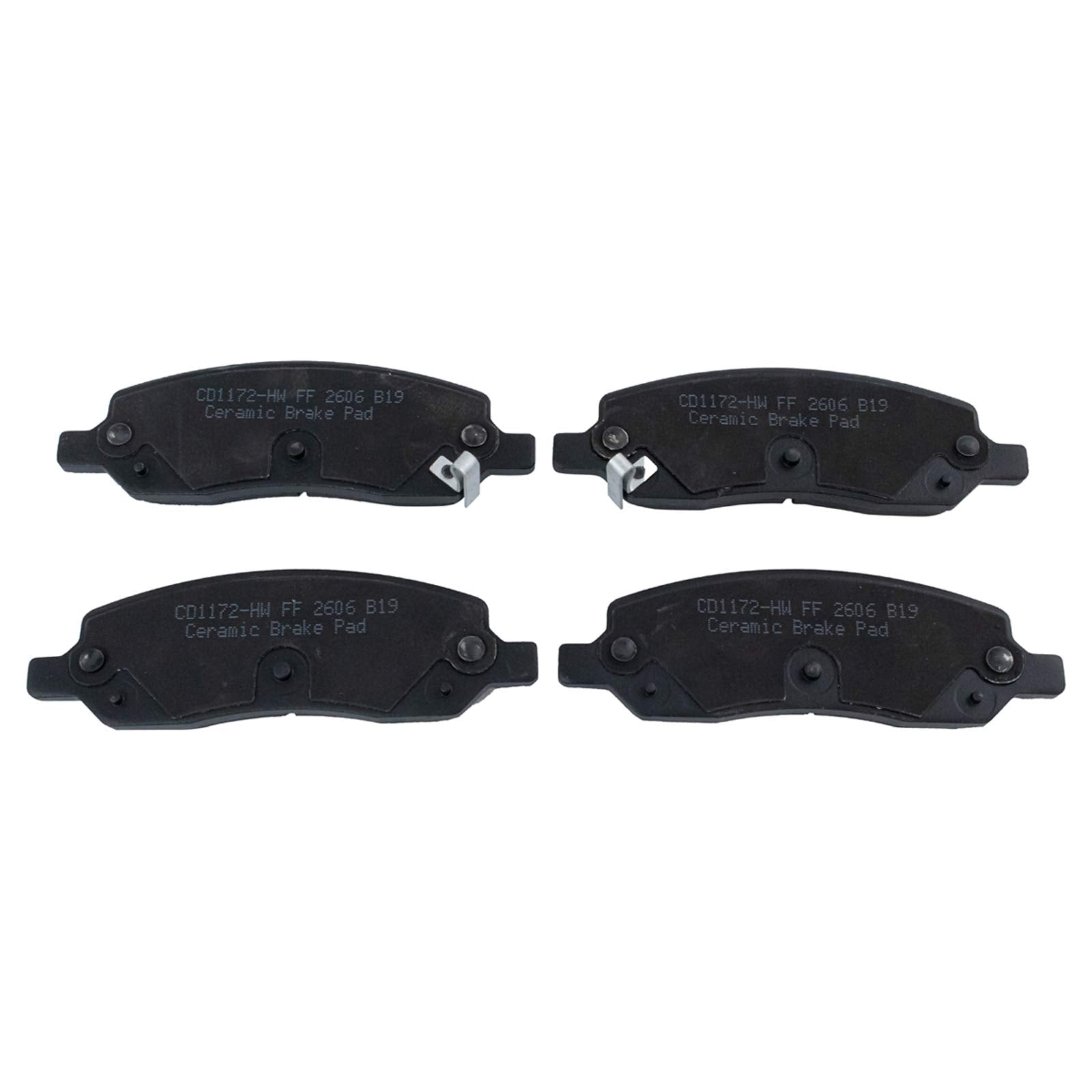 TRQ Rear Brake Pads Ceramic Compatible with 2006-2011 Buick Lucerne Cadillac DTS