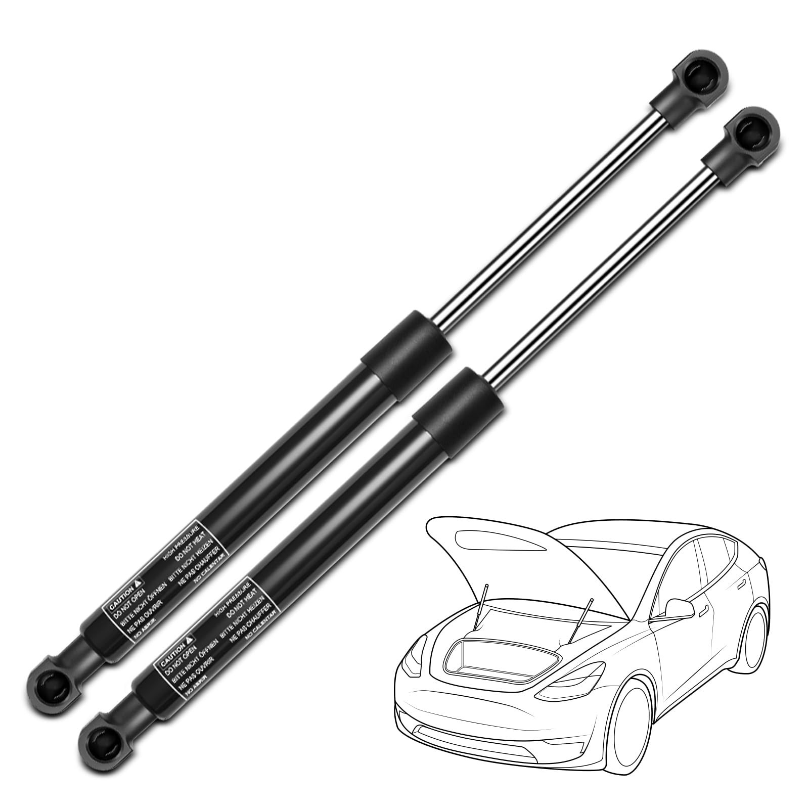 Set Of 2 Front Hood Lift Support Struts Gas Spring Shock For Land Rover Range Rover 2003-2012