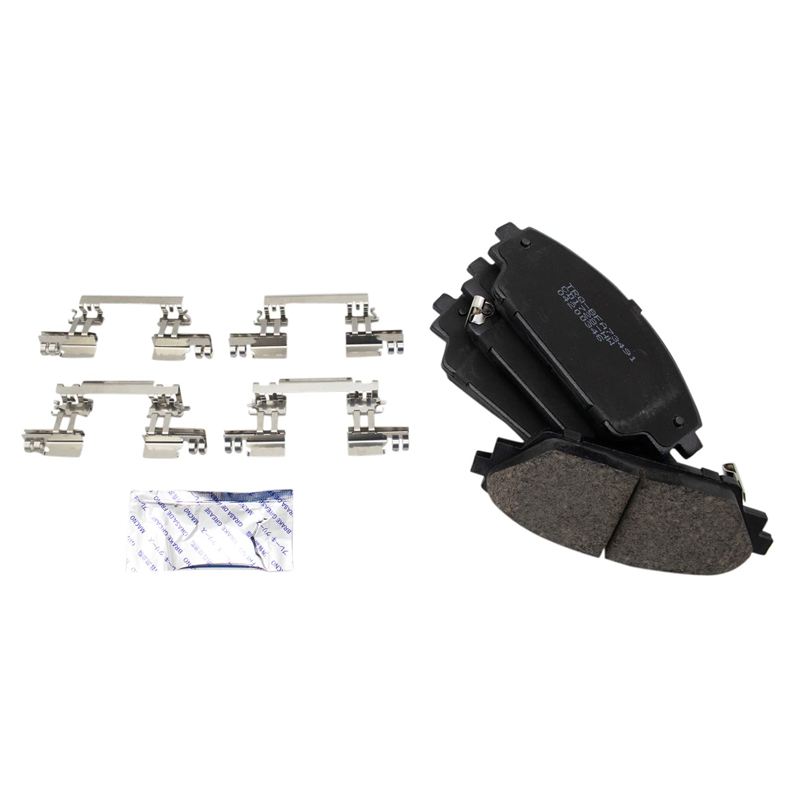 Trq Front And Rear Brake Pad & Rotor Kit Brake Pads Brake Rotor Ceramic Compatible With 2017-2018 Mazda 3 2019 Cx-3
