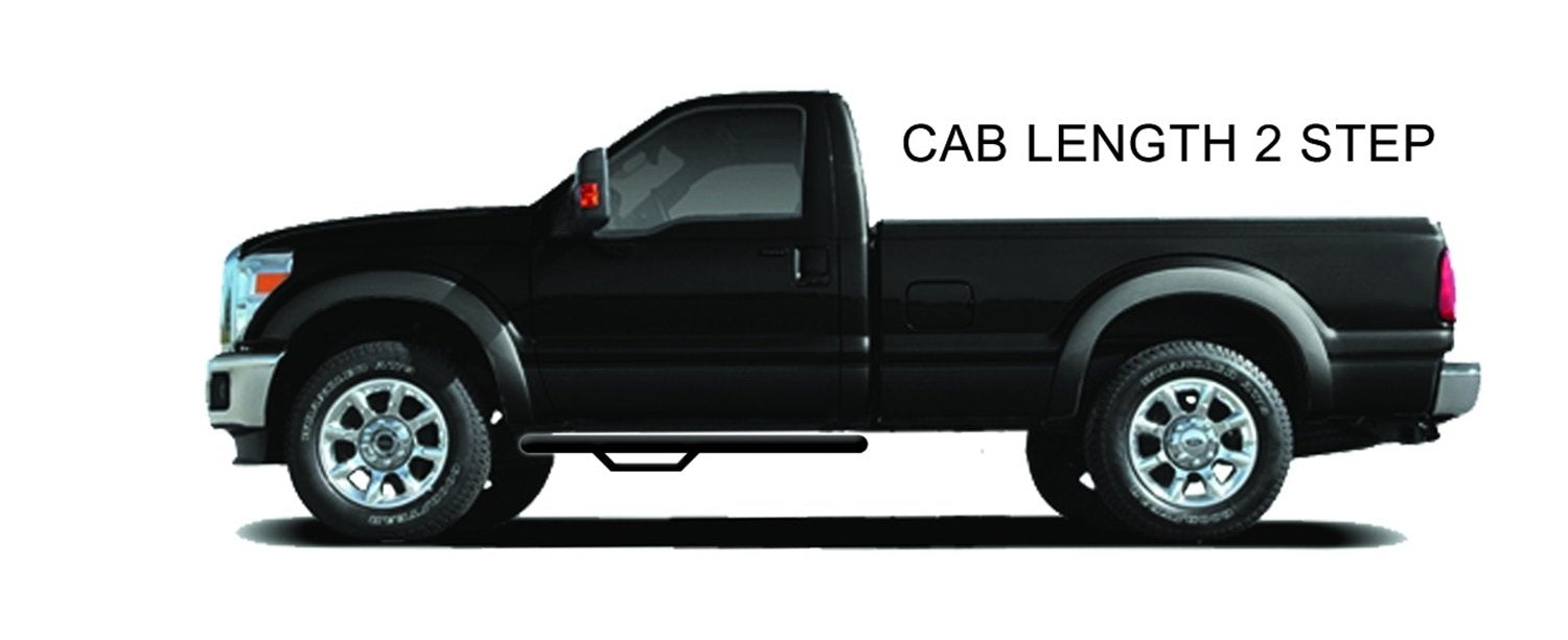 N-Fab Nerf Steps For Silverado/Sierra | Cab Length, Heavy Duty Steel, Gloss Back | C1473Qc | Fits 2014-2019 Chevrolet Silverado/