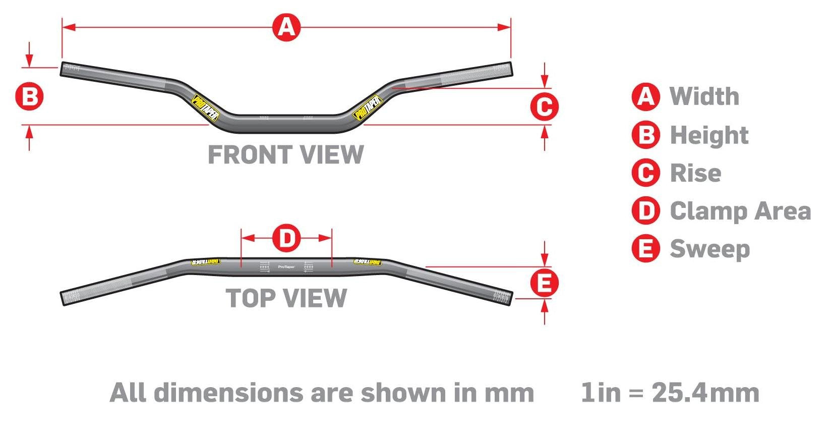 Pro Taper Seven Eighths Handlebars - Standard 7/8 (Cr High) (Platinum Grey)