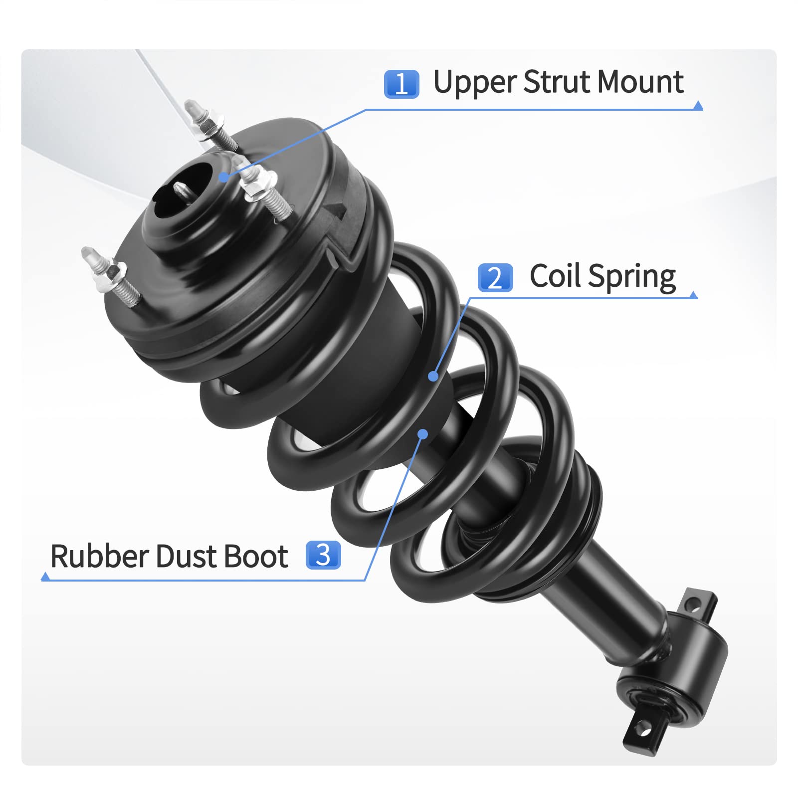 Yitamotor Front Pair Complete Struts Compatible With 2007-2020 Chevrolet Tahoe, Suburban, Avalanche, Gmc Yukon