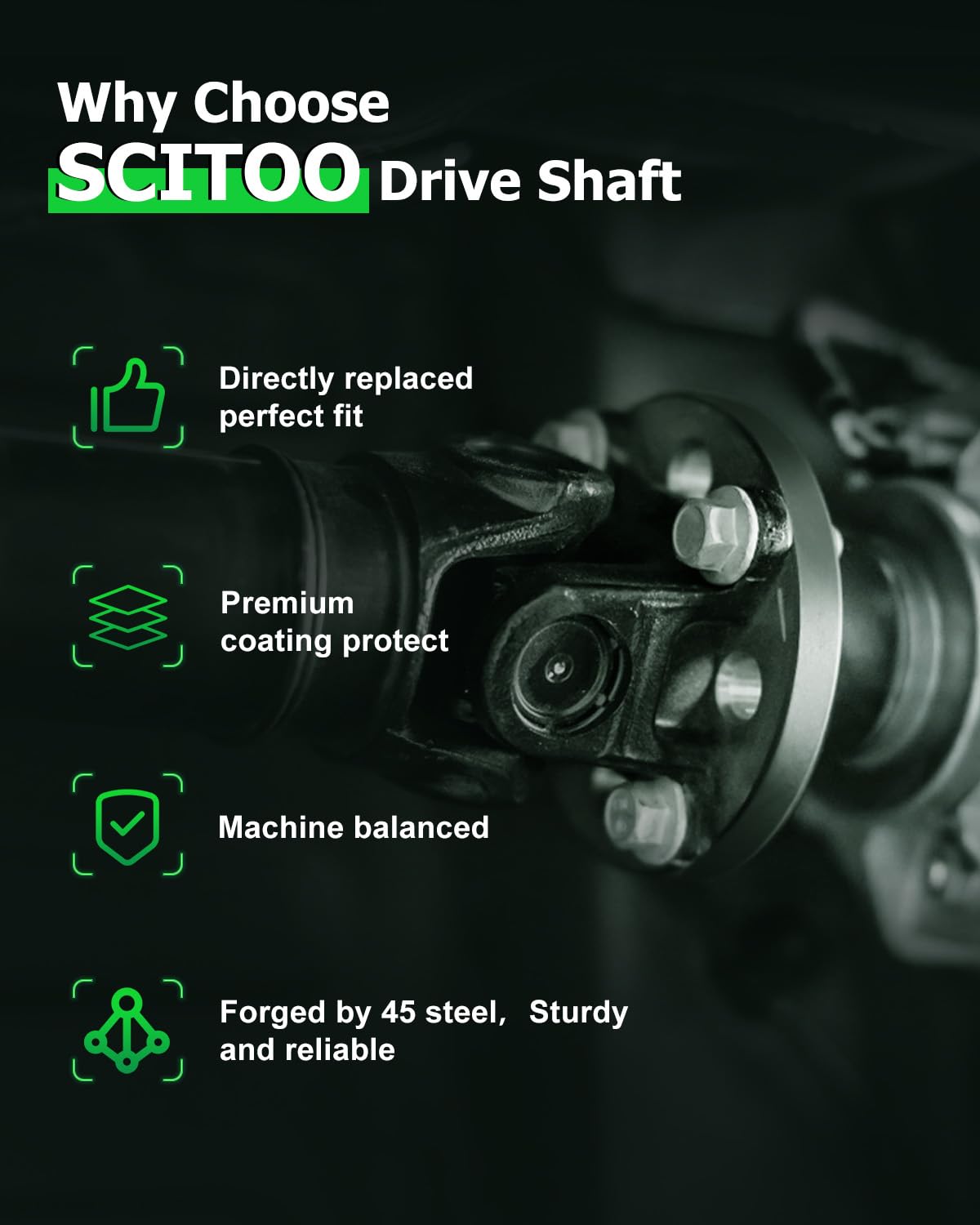 Scitoo?80.9''?Steel Rear Driveshaft Assembly Drive Shaft Prop Shaft For Honda Cr-V 2002-2006,Oe# 40100-Sca-A01 40100-S9A-E01 401