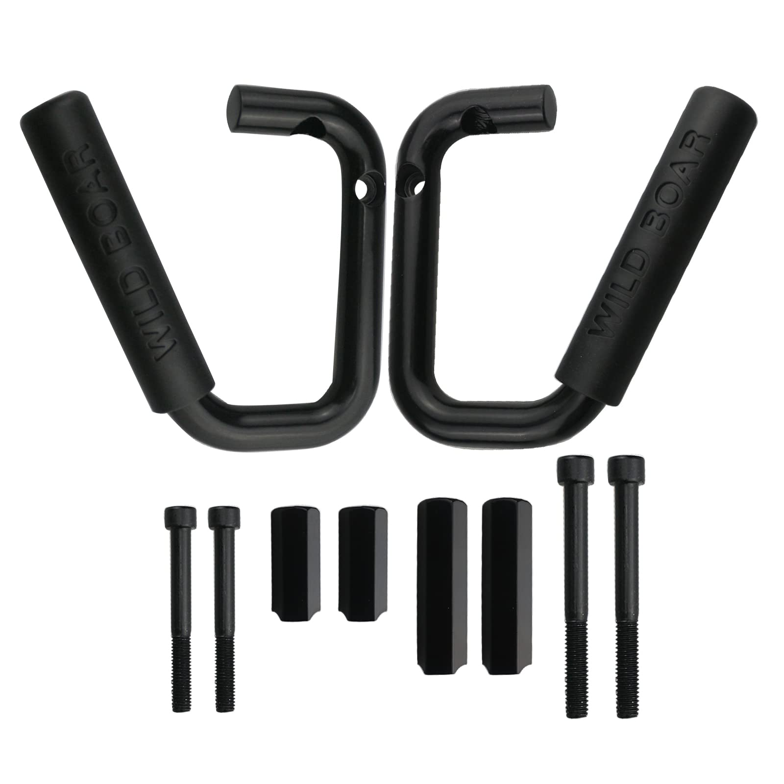 Caqeg Pack Of 2 Front Grab Bar Grab Handles Black Textured Compatible With 2007-2017 Jeep Wrangler Jk Jku Car